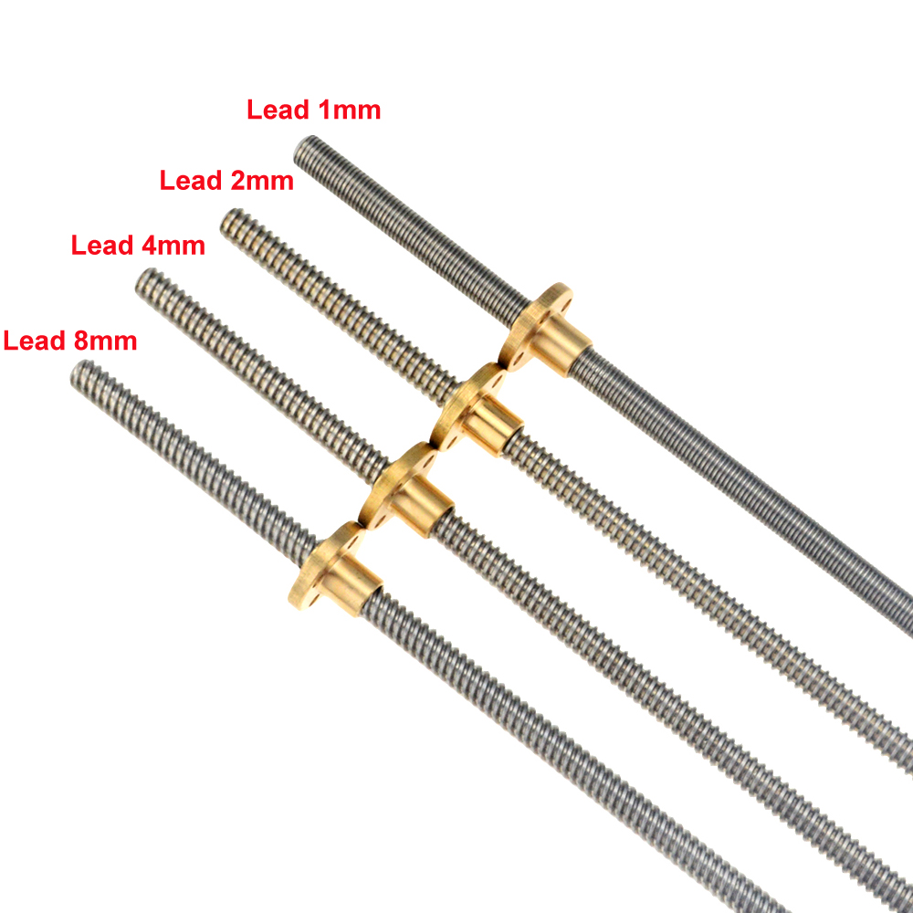 Trapezoidal Rod T8 Lead Screw with Brass Nut
